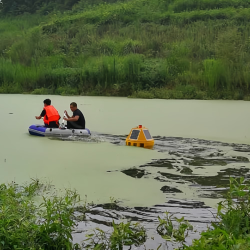 重慶某水庫安裝浮標(biāo)式水質(zhì)監(jiān)測站
